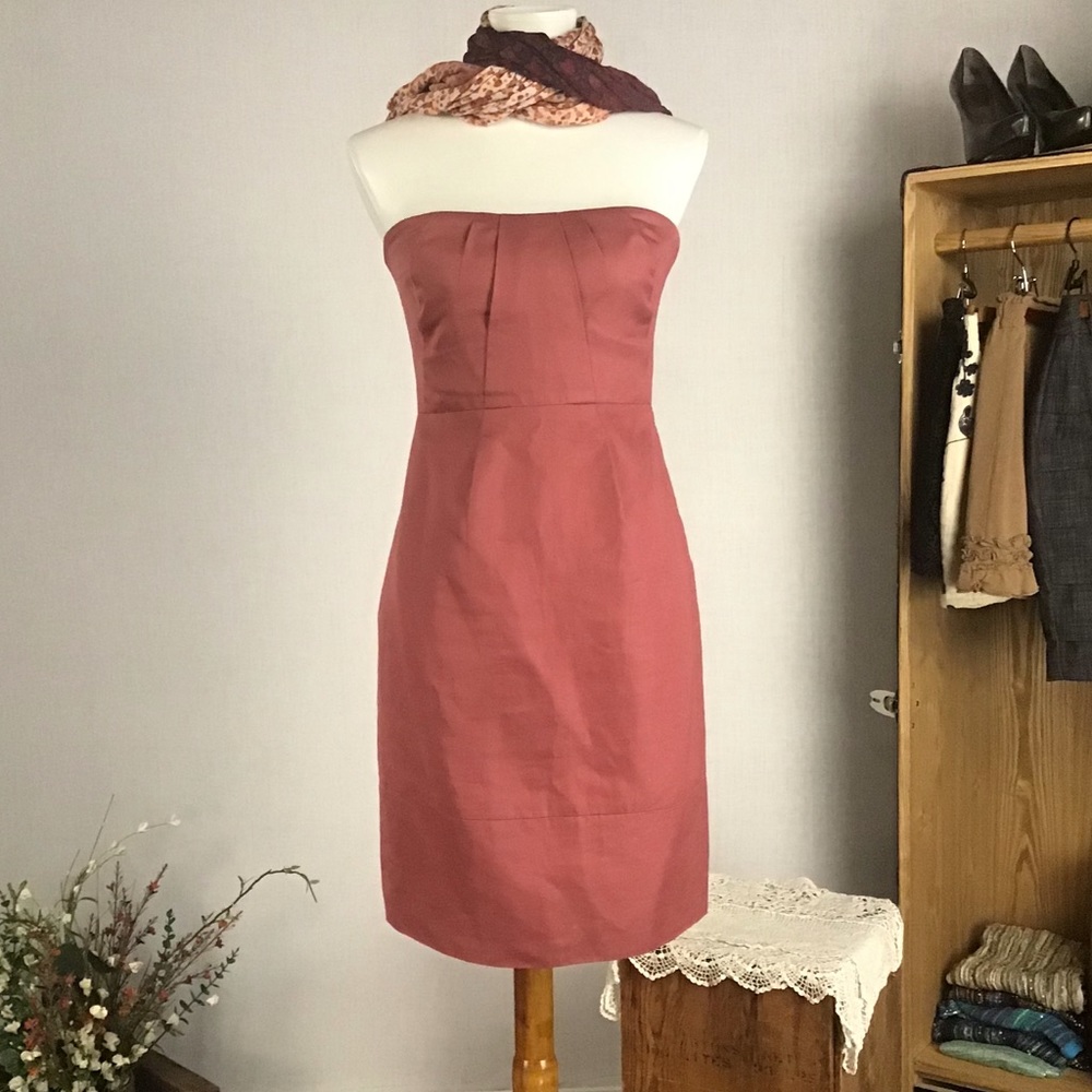 J.Crew linen dress with pockets and shelf. Size 4.